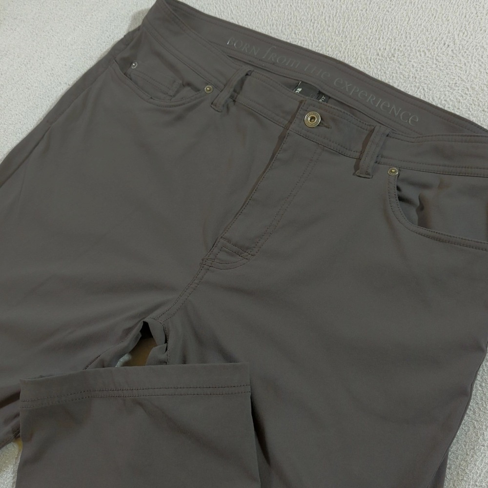 Prana Brion Slim Fit Pants Mens 38x31 Gray Stretch Nylon Outdoor Hiking Casual